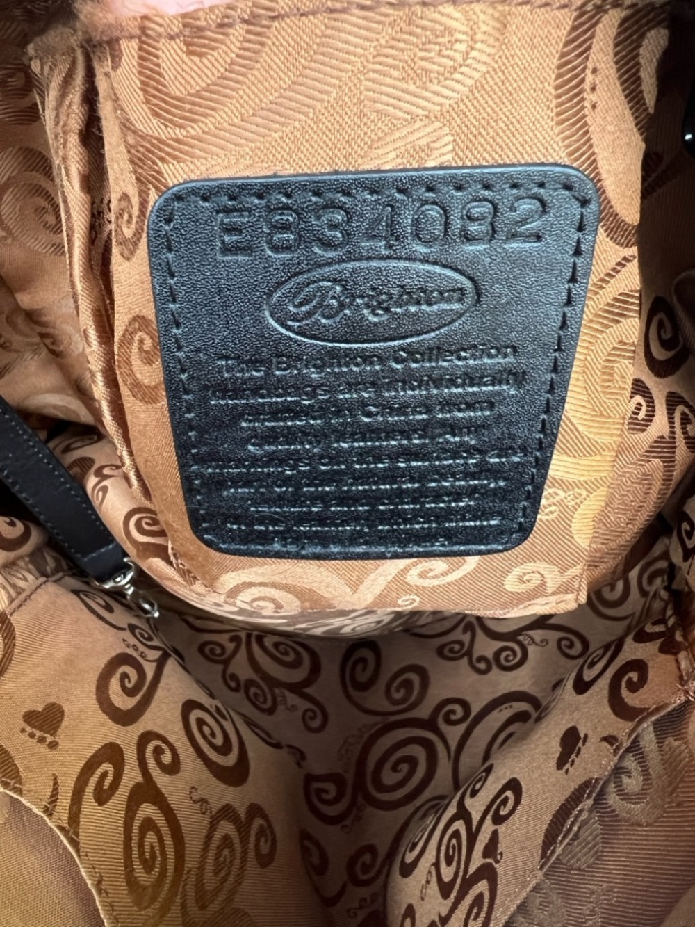 Brighton Leopard Print Shoulder Bag - Black/Brown - Picture 5 of 5